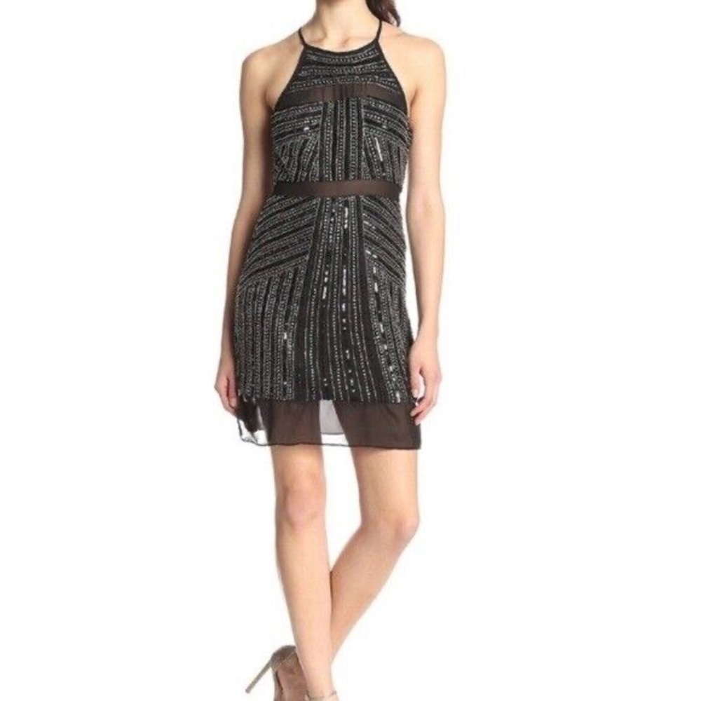 NWT Parker Taha Beaded Halter Dress